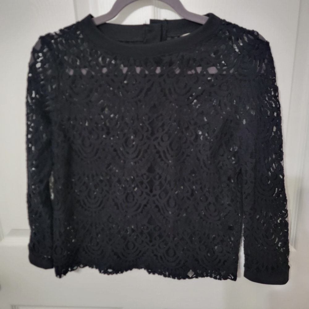 Banana Republic Lace Back Button Top